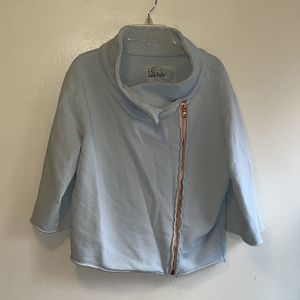 EXCELLENT CONDITION WOMEN’S SMALL FRANK & EILEEN TEE LAB ASYMMETRICAL ZIP TOP